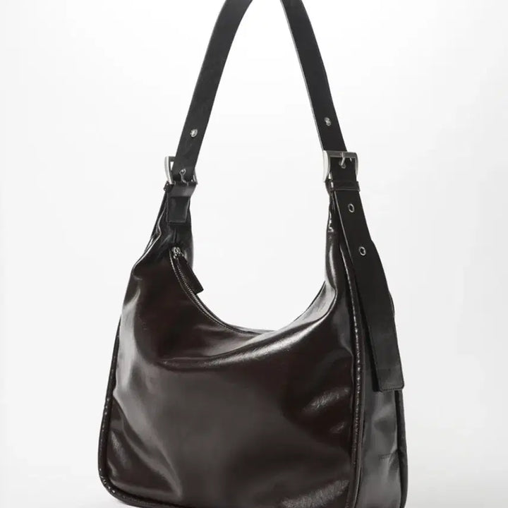 [BUNJANG] Yeomim Belted Ridge Bag Crinkle Brown / 여밈 yeomim 벨티드 릿지 백 크링클 브라운