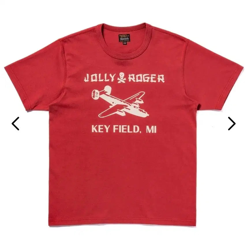 [BUNJANG] The Real McCoys Military Tee Jolly Roger Cherry / 리얼맥코이 THE REAL McCOYS MILITARY TEE JOLLY