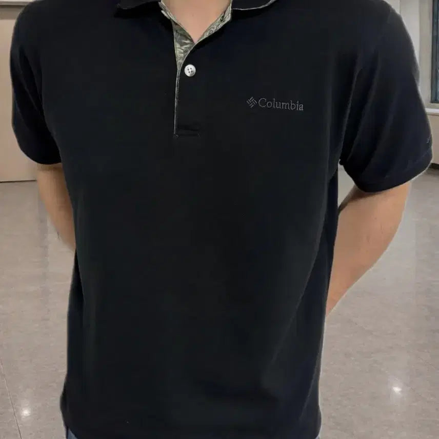 [BUNJANG] Columbia Black Polo T-shirt L / 컬럼비아 블랙 카라티 L / 세탁완료