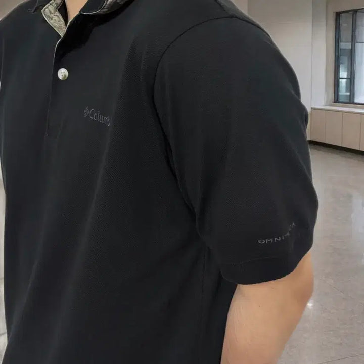 [BUNJANG] Columbia Black Polo T-shirt L / 컬럼비아 블랙 카라티 L / 세탁완료