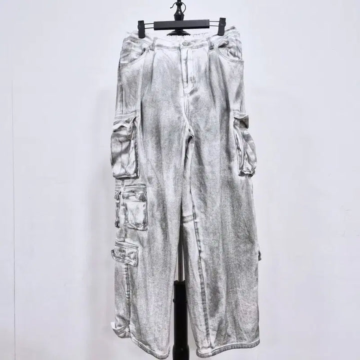 [BUNJANG] NOT FOR NERD Dirty Wash Cargo Denim Pants / 낫포너드 더티 워시 카고 데님팬츠