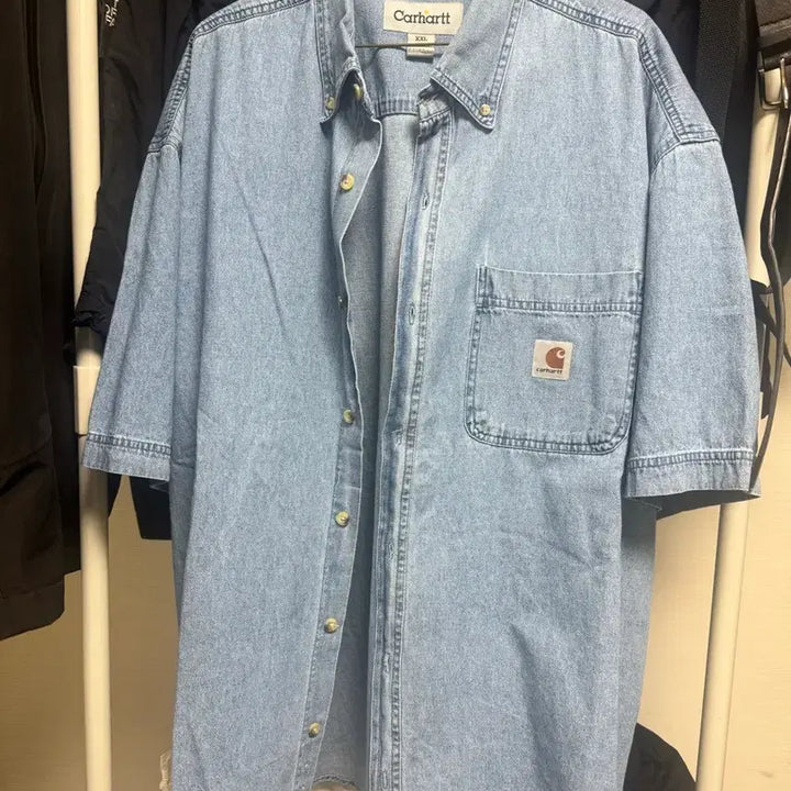 [BUNJANG] Vintage Carhartt Denim Shirt XXL / (빈티지) 칼하트 셔츠 연청 XXL