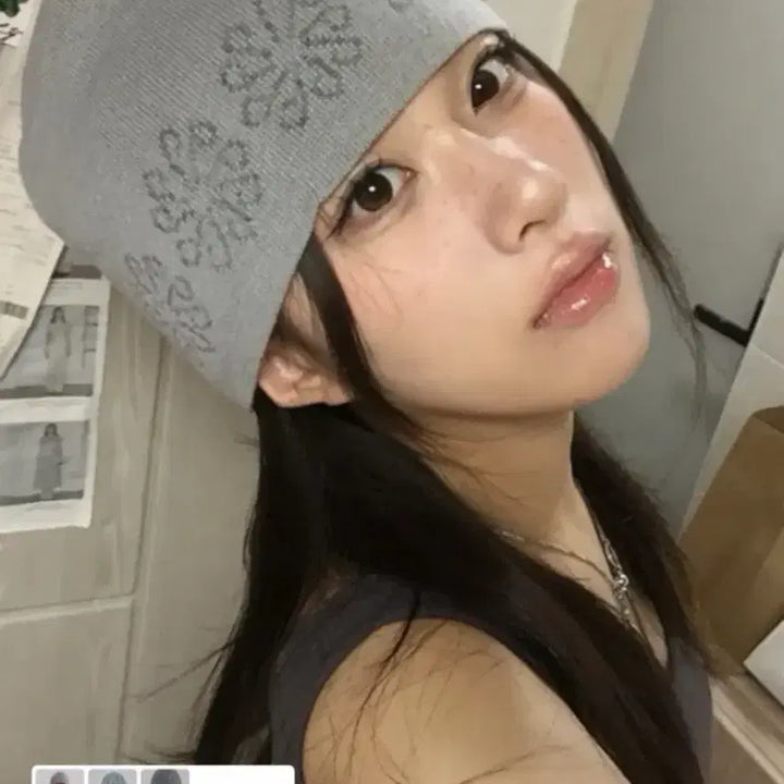 [SOLD OUT] 9999아카이브 링킹 플라워 자카드 비니
