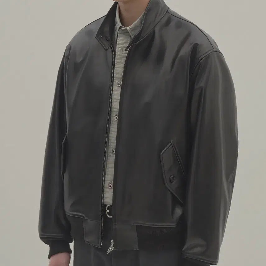 [BUNJANG] The Row Harrington Leather Jacket / [2] 인더로우 헤링턴 레더 자켓 새상품