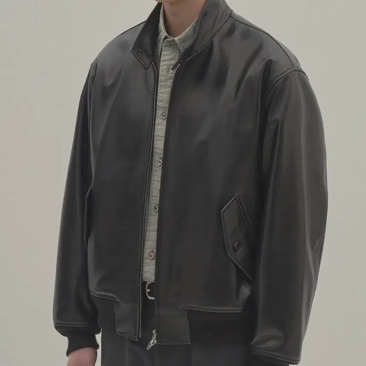 [BUNJANG] The Row Harrington Leather Jacket / [2] 인더로우 헤링턴 레더 자켓 새상품
