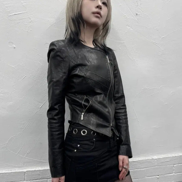 [BUNJANG] Balmain Black Leather Mini Skirt / 발망