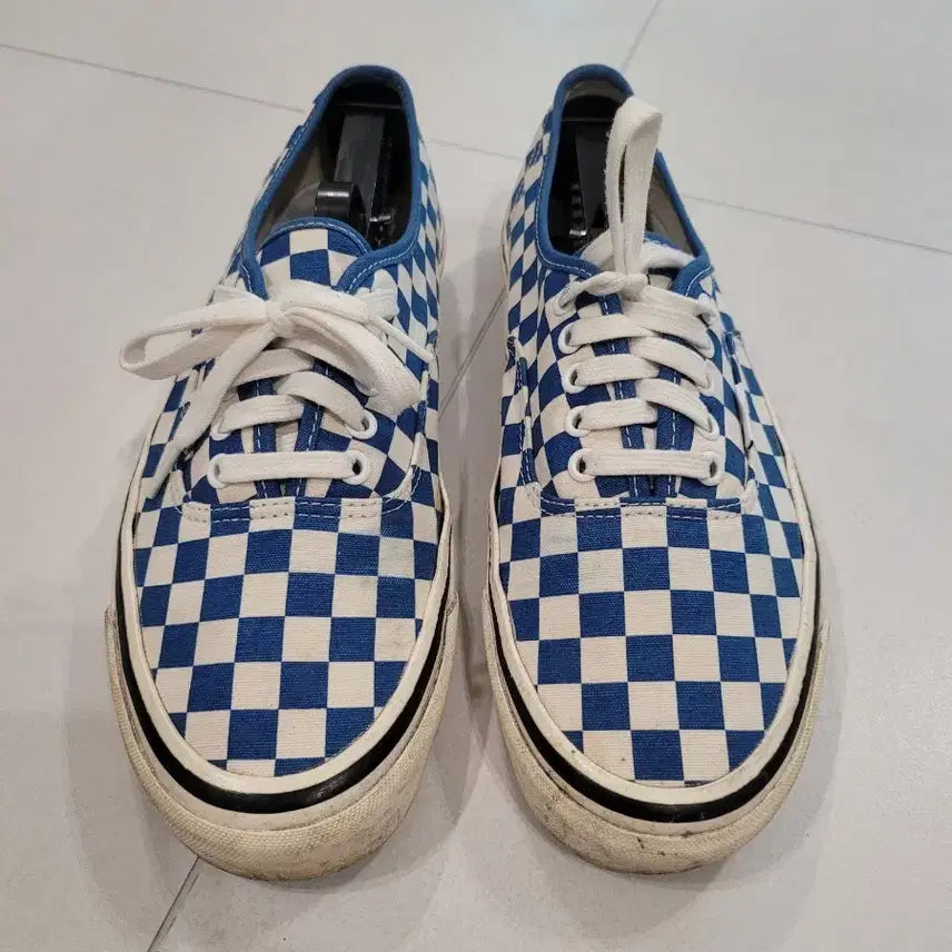 [BUNJANG] Vans Anaheim Factory 44 DX Blue Checkerboard Sneakers (US Men&