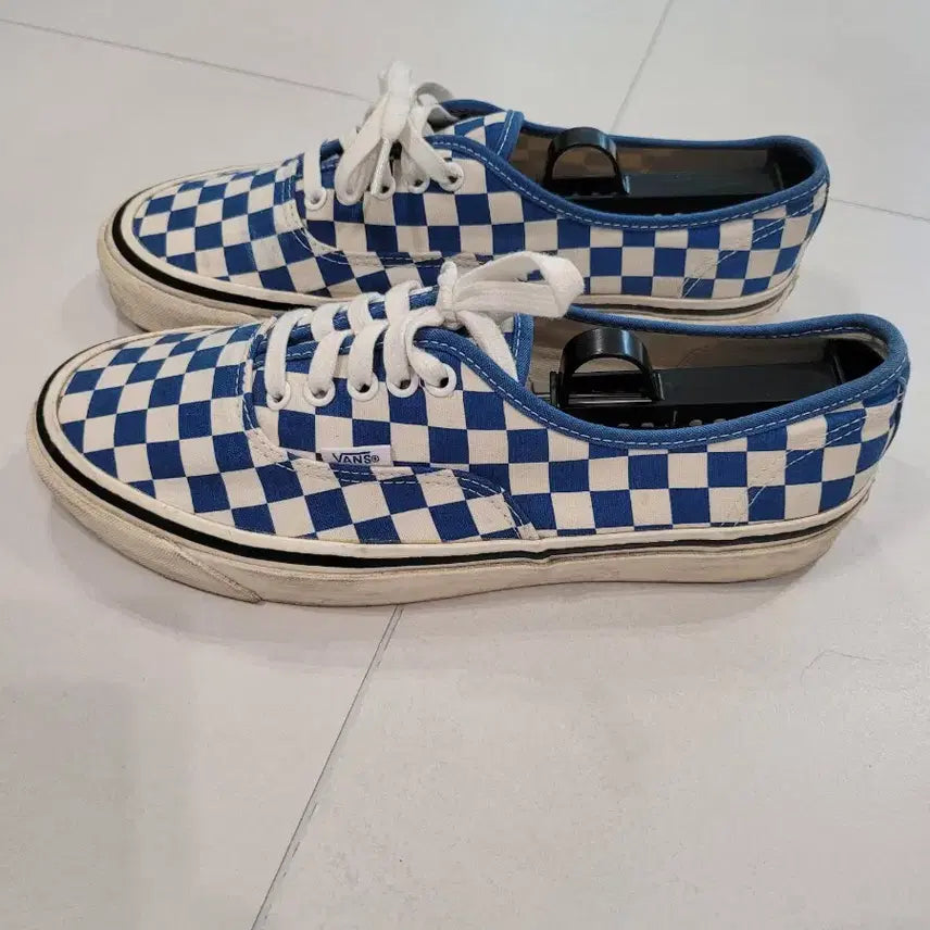 [BUNJANG] Vans Anaheim Factory 44 DX Blue Checkerboard Sneakers (US Men&