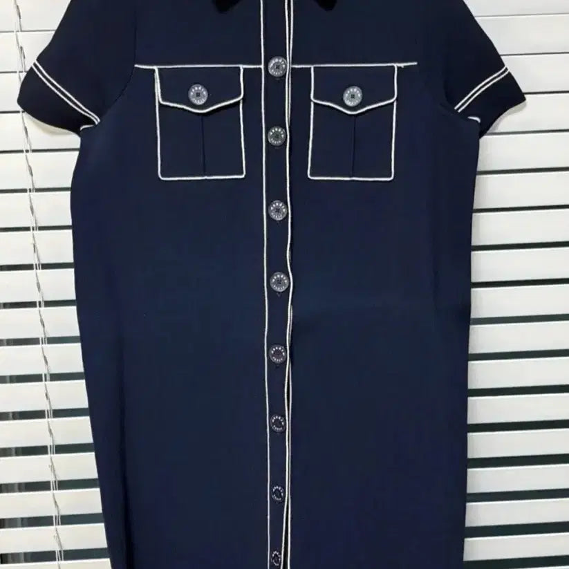 [BUNJANG] Sandro Stitch Midi Dress / 산드로 스티치 원피스