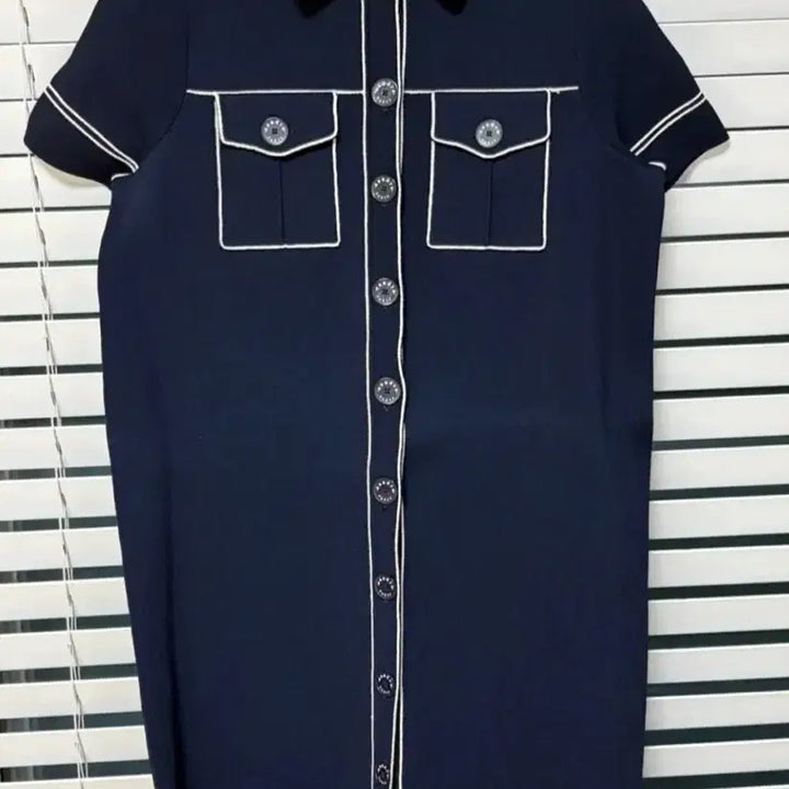 [BUNJANG] Sandro Stitch Midi Dress / 산드로 스티치 원피스
