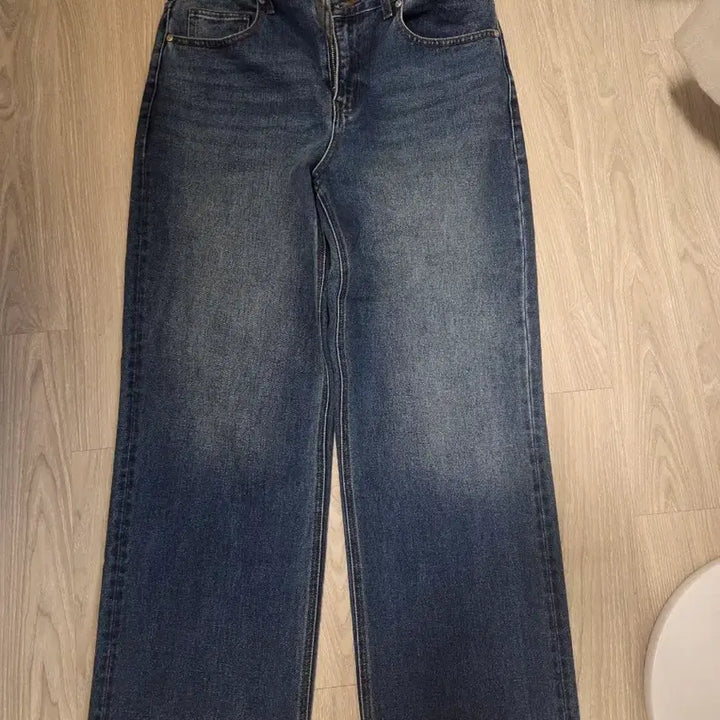 [BUNJANG] Musinsa Authentic Medium Blue Wide Denim Pants (Size 32-34) / 무신사 정품 중청 와이드 32~34사이즈