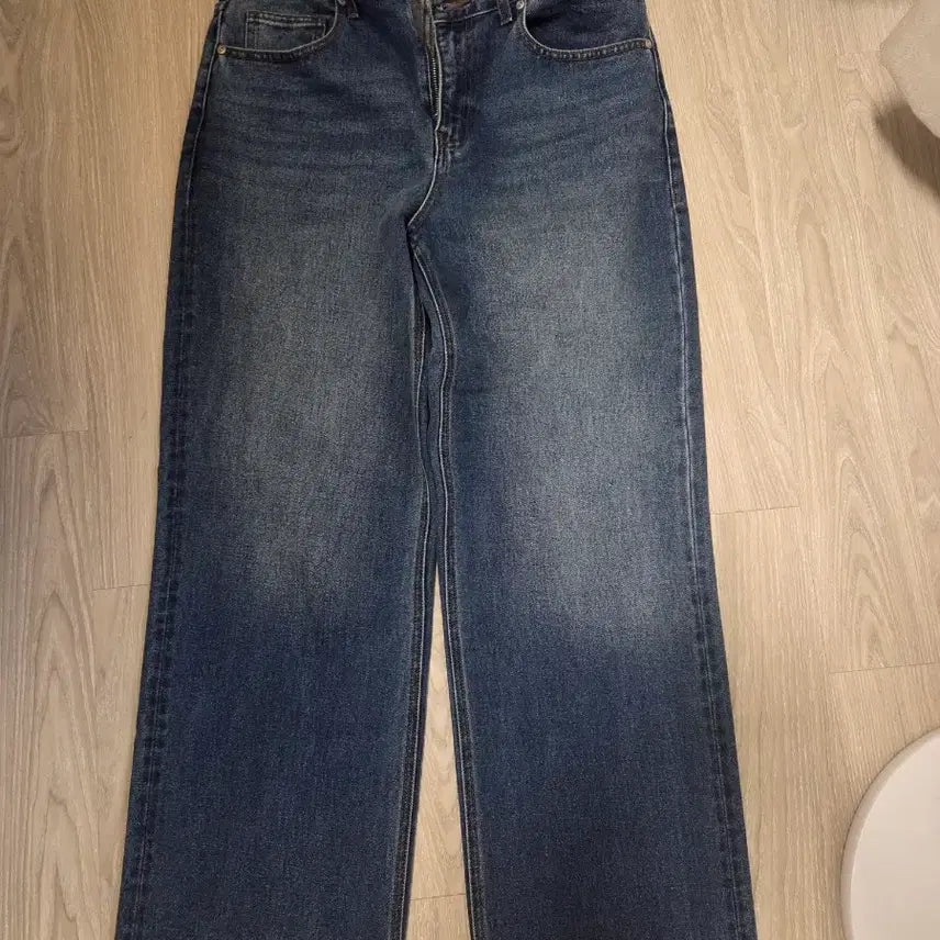 [BUNJANG] Musinsa Authentic Medium Blue Wide Denim Pants (Size 32-34) / 무신사 정품 중청 와이드 32~34사이즈