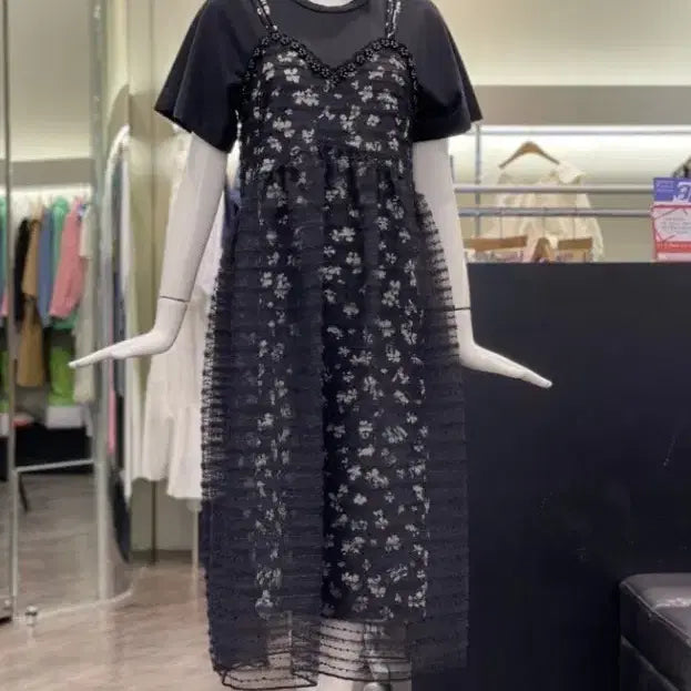 [SOLD OUT] 하이퀄리티 한섬디자인 뷔스티에 레이어드 원피스