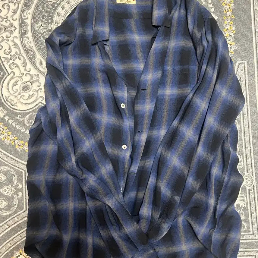 [BUNJANG] Sugarcane Rayon Check Pattern Shirt / 슈가케인 레이온셔츠