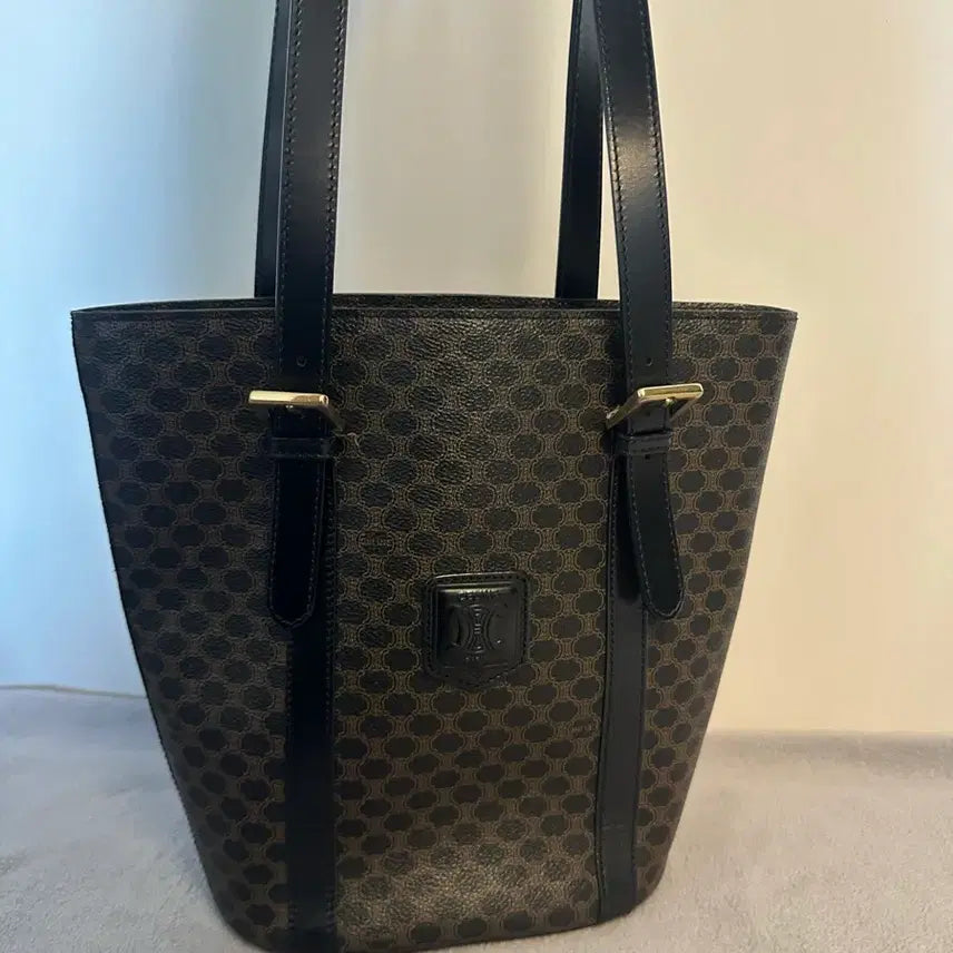 [BUNJANG] Old Celine Black Macadam Shoulder Bag / 올드 셀린느 블랙 마카담 숄더백