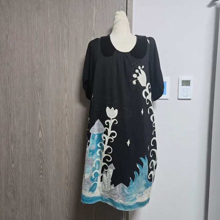 [BUNJANG] Tsumori Chisato Black Printing Short Sleeve Dress / 오늘만이가격!!   츠모리 치사토 블랙 프린팅 반팔 원피스