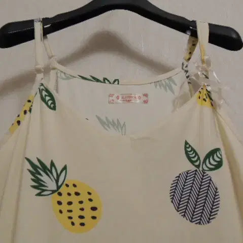 [BUNJANG] Pineapple Print Adjustable Strap Dress / 파인애플 끈 원피스