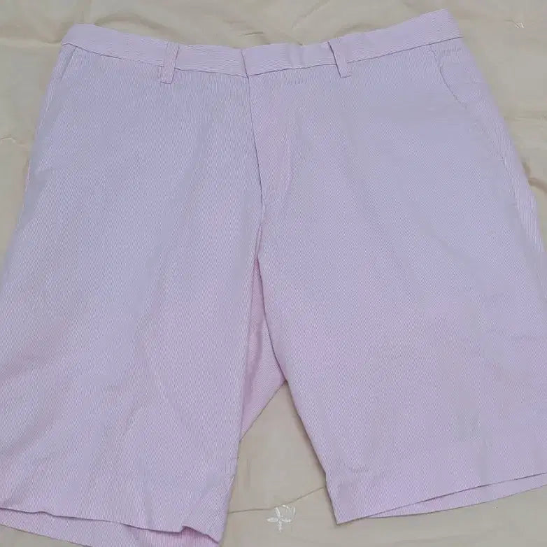 [BUNJANG] Uniqlo Pink Stripe Shorts / 유니클로  핑크 스트라이프 반바지