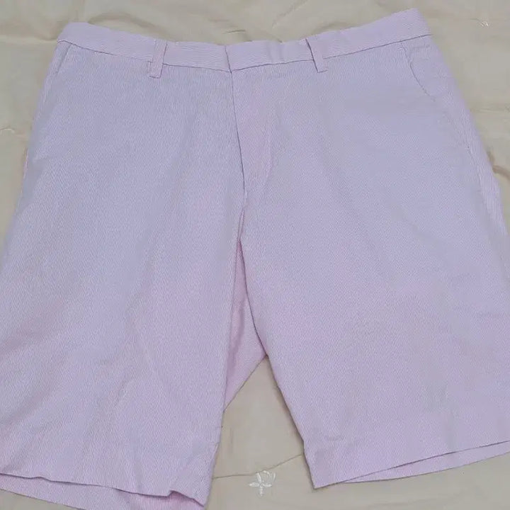 [BUNJANG] Uniqlo Pink Stripe Shorts / 유니클로  핑크 스트라이프 반바지