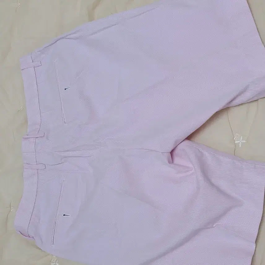 [BUNJANG] Uniqlo Pink Stripe Shorts / 유니클로  핑크 스트라이프 반바지