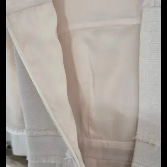 [BUNJANG] Lenibon Ivory Ribbon Tweed Short-Sleeve Dress / 레니본 아이보리 리본 트위드 반팔 원피스