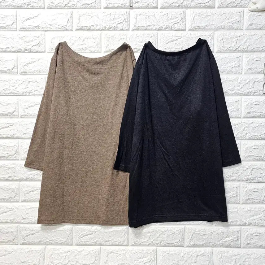 [BUNJANG] Two-Pack 7/10 Sleeve T-Shirts / 칠부소매 티셔츠(2종)