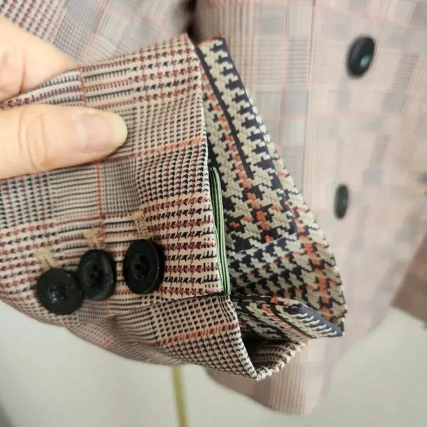 [BUNJANG] Sacai Check Double Button Jacket Brown Women&