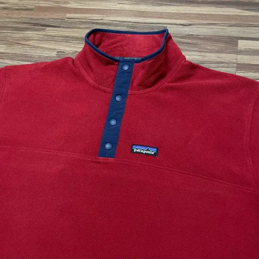 [BUNJANG] Patagonia Red Fleece Snap-T XXL / 파타고니아 레드 후리스 플리스 스냅티 xxl