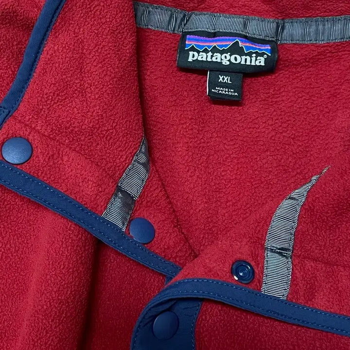 [BUNJANG] Patagonia Red Fleece Snap-T XXL / 파타고니아 레드 후리스 플리스 스냅티 xxl