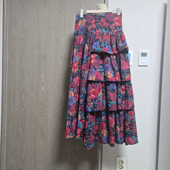 [BUNJANG] Laura Ashley Floral Ruffle Maxi Skirt / 로라애슐리 플라워 패턴 캉캉 롱 스커트