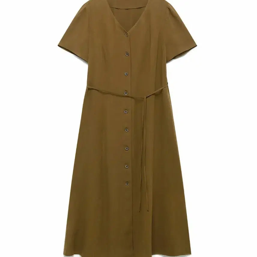 [BUNJANG] Nice Claup V-Neck Linen Dress / 나이스클랍 브이넥 린넨 원피스