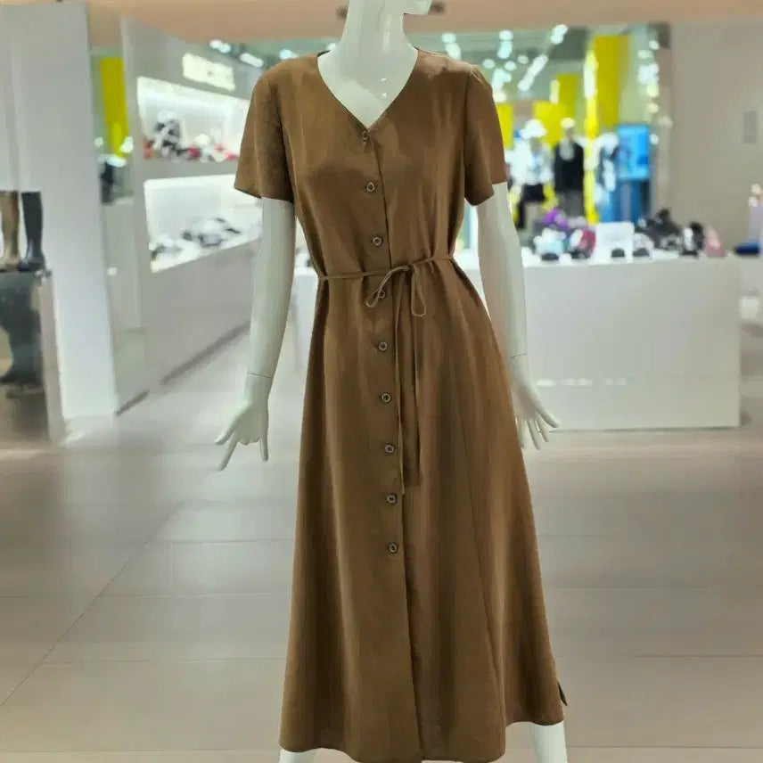 [BUNJANG] Nice Claup V-Neck Linen Dress / 나이스클랍 브이넥 린넨 원피스