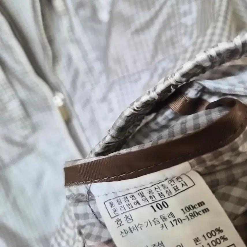 [BUNJANG] Daks Check Pattern Windbreaker Jacket Size 100 / 닥스 체크 패턴 바람막이 자켓 100