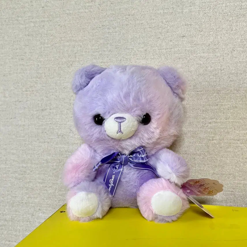 [BUNJANG] Cotton Candy Bear Plush Toy 25cm / 새상품) 보라색 코튼캔디베어 곰인형 25cm