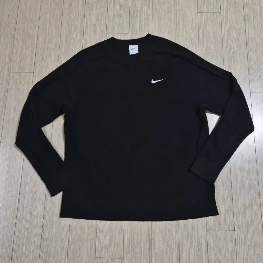 [BUNJANG] Nike Black Long Sleeve Knit T-Shirt / 나이키 블랙 긴팔 니트 티셔츠