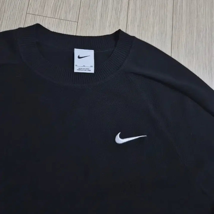 [BUNJANG] Nike Black Long Sleeve Knit T-Shirt / 나이키 블랙 긴팔 니트 티셔츠