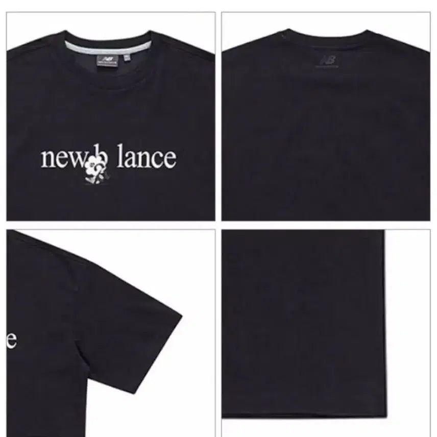 [BUNJANG] New Balance Black Short Sleeve T-Shirt / 뉴발란스 블랙 반팔 티셔츠 새상품