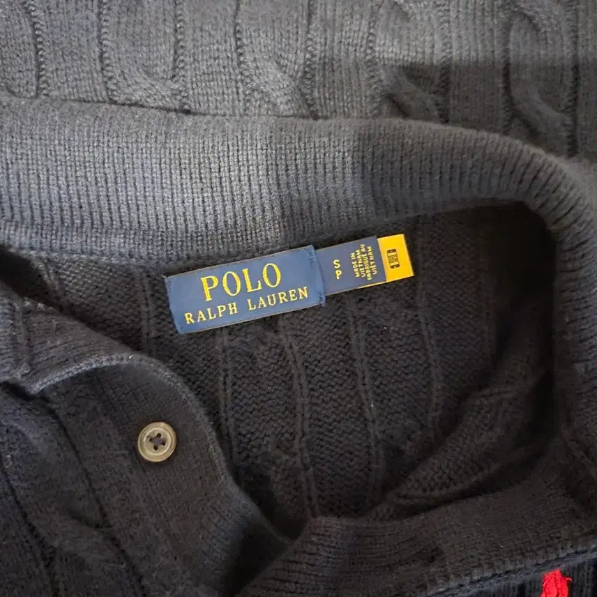 [BUNJANG] Polo Cable Knit Sweater / 폴로 꽈배기 니트
