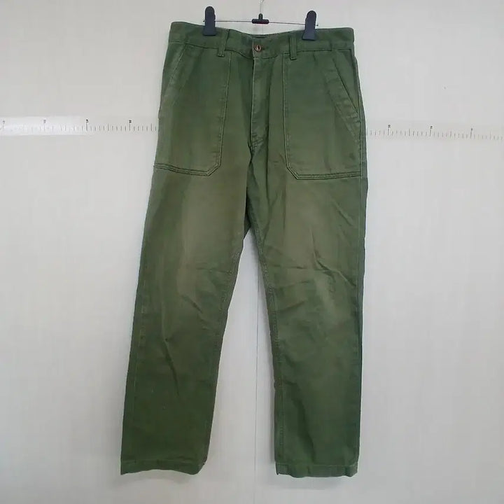 [BUNJANG] Uniform Bridge Khaki Cotton Pants / 유니폼 브릿지 카키색 면바지 남성용