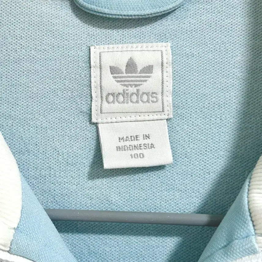 [BUNJANG] Adidas Sky Blue Track Top Jersey / 아디다스 하늘화이트 트랙탑 져지