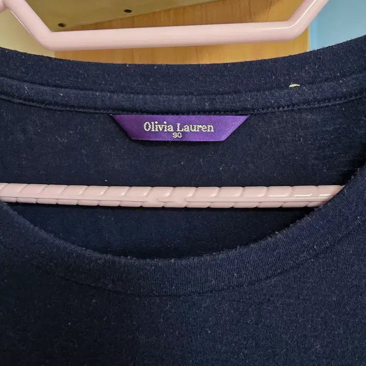 [BUNJANG] Olivia Lauren Navy Color Block T-Shirt Size 90 / 올리비아로렌 네이비 배색 티셔츠 90