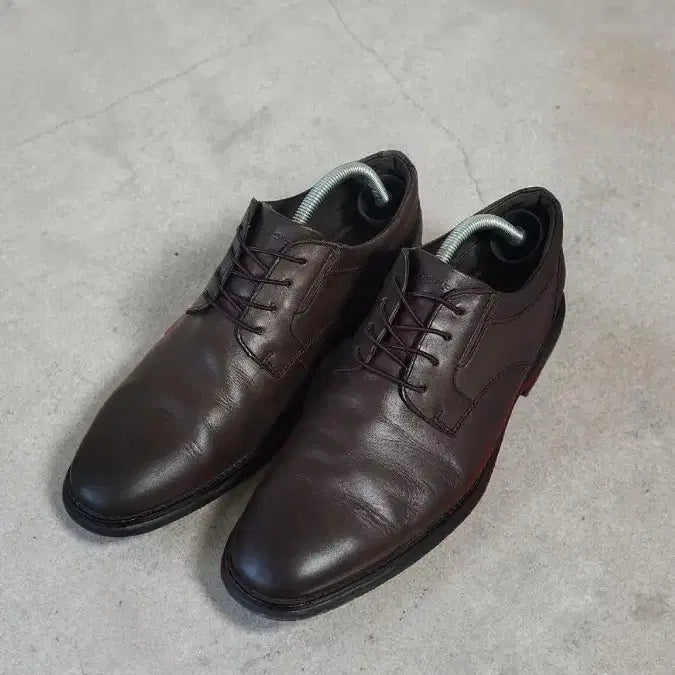 [BUNJANG] Rockport Dark Brown Oxford Plain Toe Shoes / 락포트 다크 브라운 옥스퍼드 플레인 토 구두
