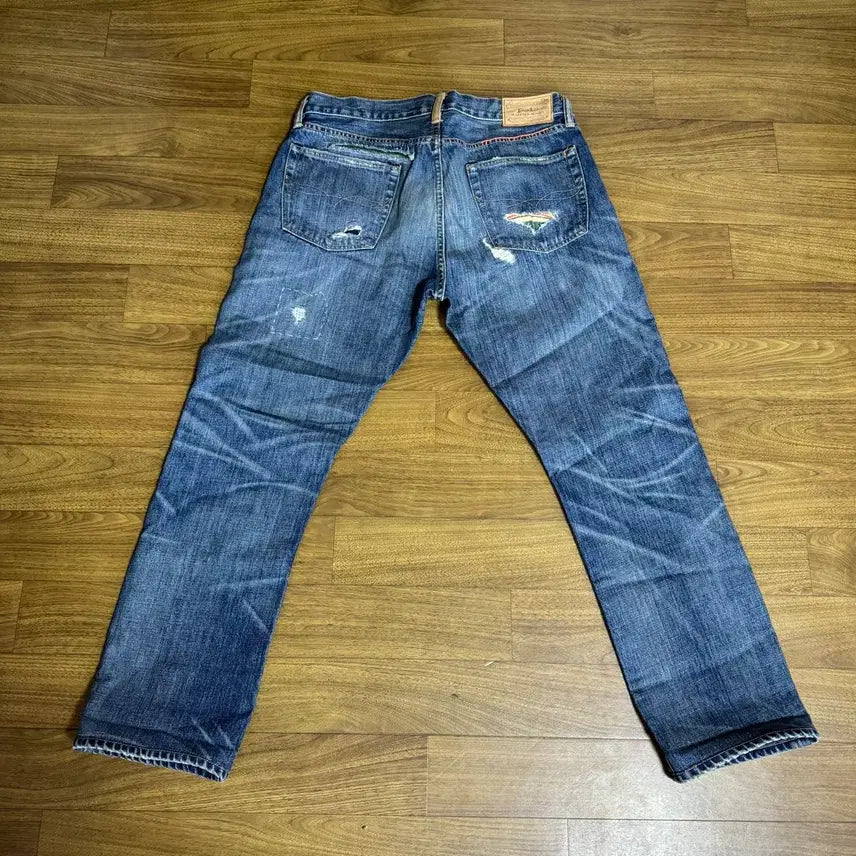 [BUNJANG] Polo Ralph Lauren Berwick Slim Straight Patchwork Denim Jeans (W32 L30) / 폴로 베릭슬림 스트레이트 패치워크 데님 허리32 기장30 노수선
