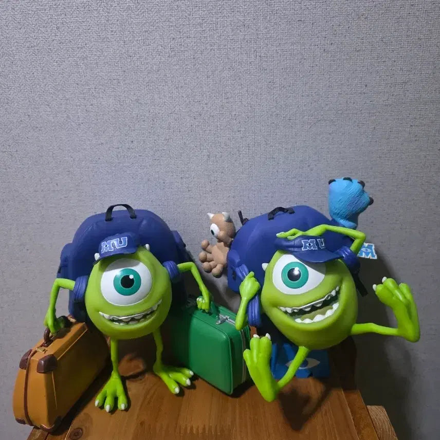 [BUNJANG] Monsters, Inc. Mike Wazowski Figure Set (2) / 몬스터 주식회사 마이크 피규어 2개