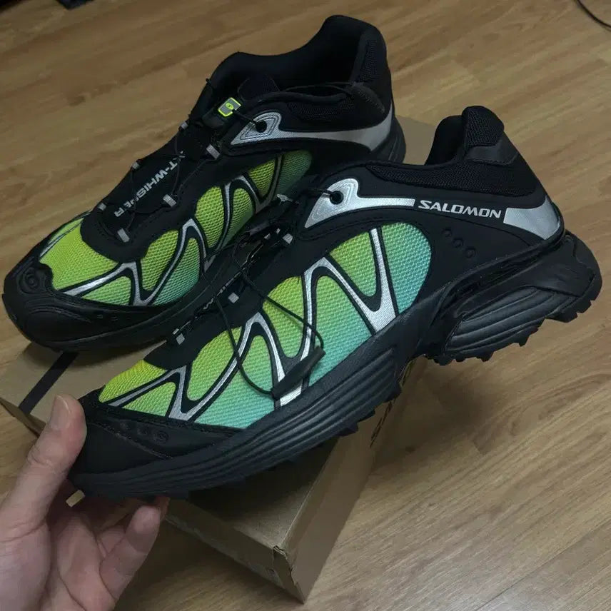 [BUNJANG] Salomon XT-Whisper Black Iced Aqua Sneakers / 살로몬 XT-위스퍼 블랙 아이스드 아쿠아 280 배우 장희령착용