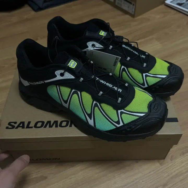 [BUNJANG] Salomon XT-Whisper Black Iced Aqua Sneakers / 살로몬 XT-위스퍼 블랙 아이스드 아쿠아 280 배우 장희령착용
