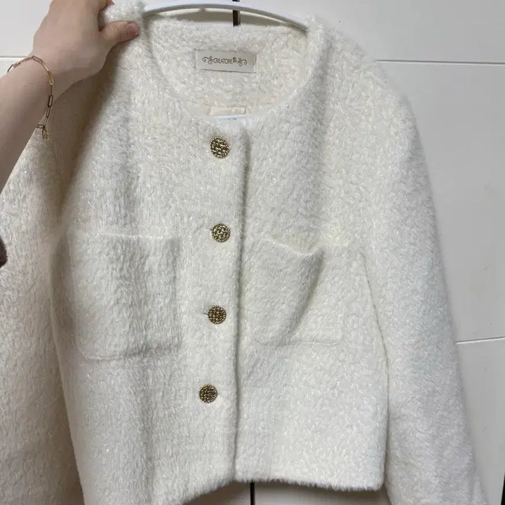 [BUNJANG] Ivory Gold Button Blazer / 아이보리 자켓 상태좋아요