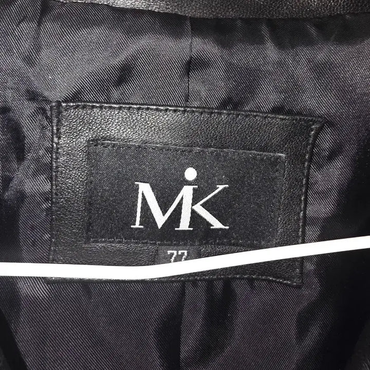 [BUNJANG] MK Black Lambskin Long Coat - Size 77 / MK 블랙 양가죽 롱 코트77