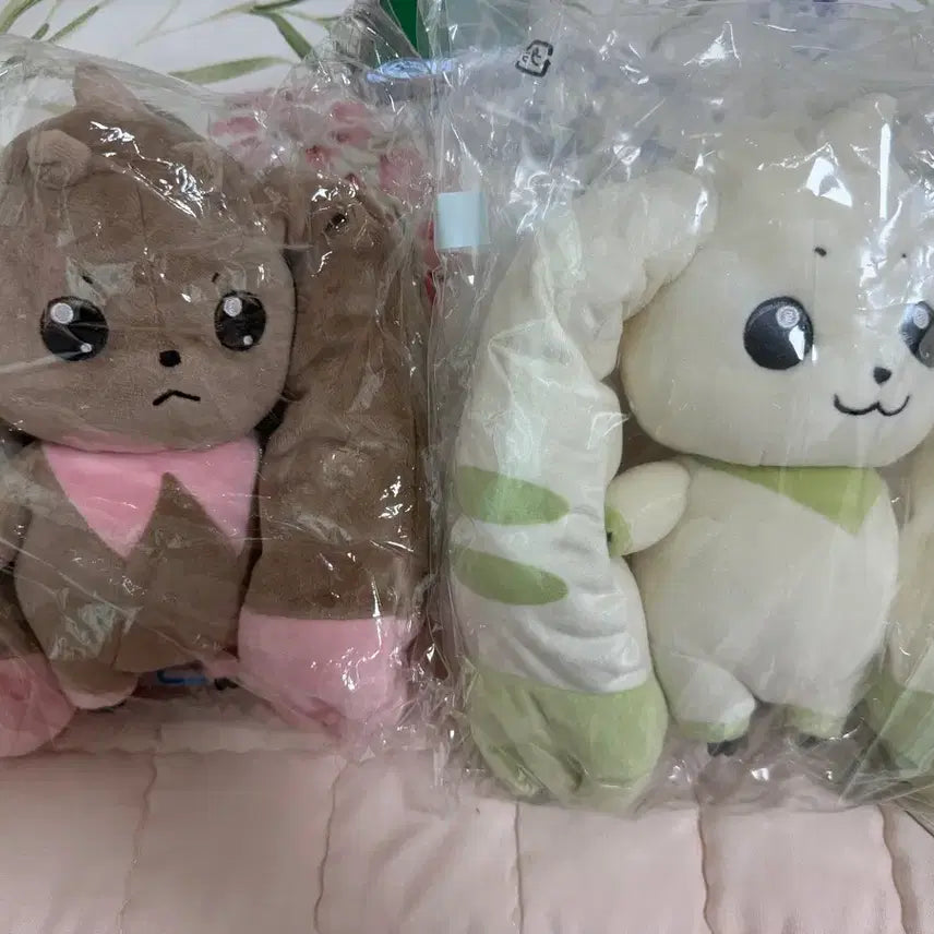 [BUNJANG] Digimon Tamers Terriermon &amp; Lopmon S-Size Plush Set / 디지몬 테이머즈 삼영무역 테리어몬 로프몬 s사이즈 택있는 새상품