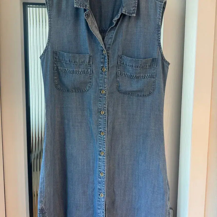 [BUNJANG] Bella Dahl Tencel Denim Sleeveless Dress / [정품] 벨라달(bella dahl) 텐셀 데님 민소매 원피스